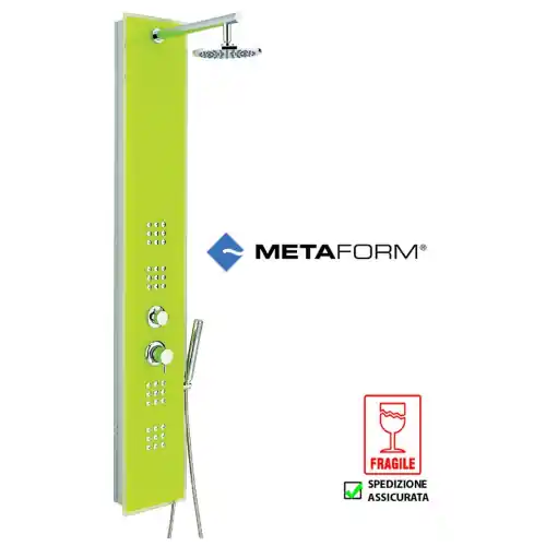Metaform mod crystal verde parete colonna doccia idromassaggio vetro Shop Nu