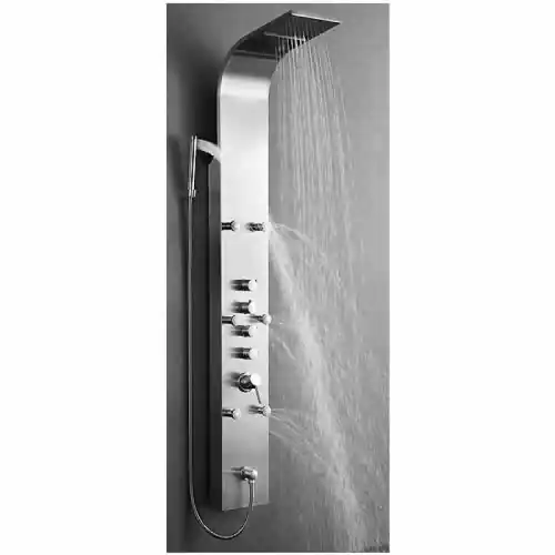 Metaform mod Niagara parete colonna doccia idromassaggio acciaio inox Gereduceerde Prijs