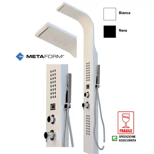 Betrouwbaar Metaform mod Nilo bianco parete colonna doccia idromassaggio bagno