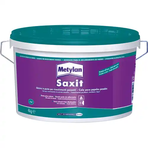 Metylan Saxit 4 kg adesivo acrilico colla collante rivestimenti murali polistirolo polistirene Populair