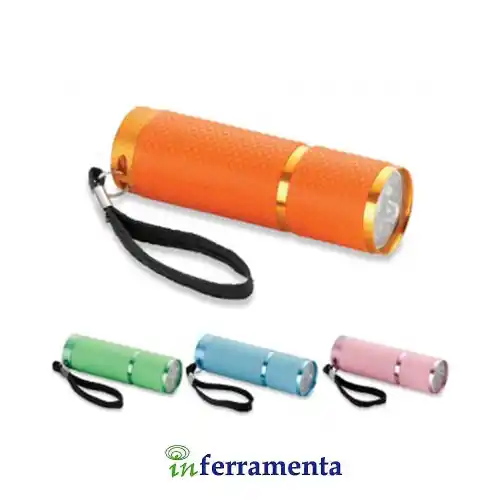 mini torcia portatile elettrica con 12 led vari colori antiscivolo 1,5xAAA Weekendaanbieding