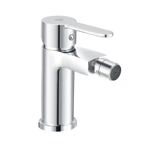 Laatste Versie Miscelatore monocomando bidet serie Iole cromo completo di piletta di scarico da 1 1/4‘‘ e fornito con 2 tubi flessibili per alimentazione di cm 35 - G1/2"