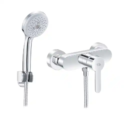 Miscelatore monocomando esterno doccia serie Iole cartuccia diametro Ø 35 mm in ottone cromato rubinetteria Laatste Kans