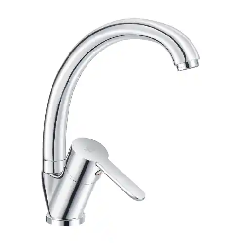 Miscelatore monocomando lavello canna alta serie Iole cartuccia Ø 35 mm in ottone cromato rubinetteria lavello Superprijs