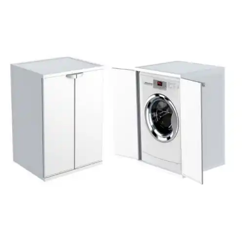 Op = Op Mobile coprilavatrice in resina cm 68,5x64,5x88 h bianco con maniglie protezione lavatrice