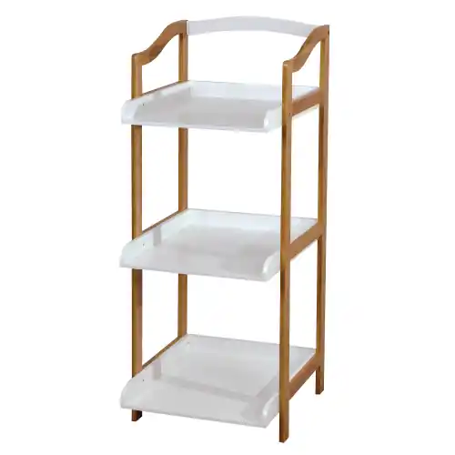 Nieuw mobile libreria scaffale bianco a giorno in legno e 3 ripiani mdf cm 42x31xh107