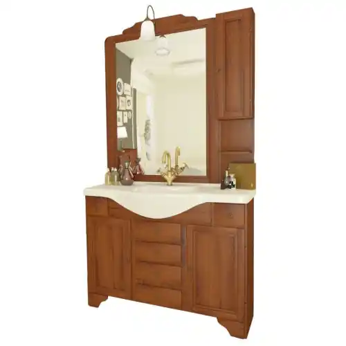Alleen Vandaag Mobile per arredo bagno Doria 105 in arte povera completo lavabo e specchio