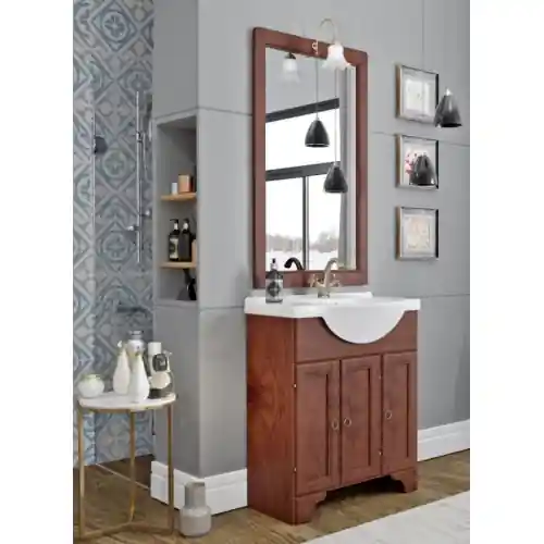 mobile per arredo bagno Doria 75 in arte povera completo lavabo e specchio Favoriet