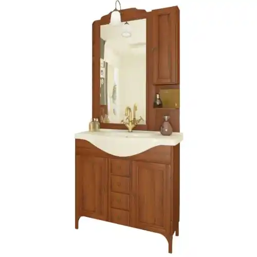 mobile per arredo bagno Eleonora 85 in arte povera completo lavabo e specchio Shop Nu