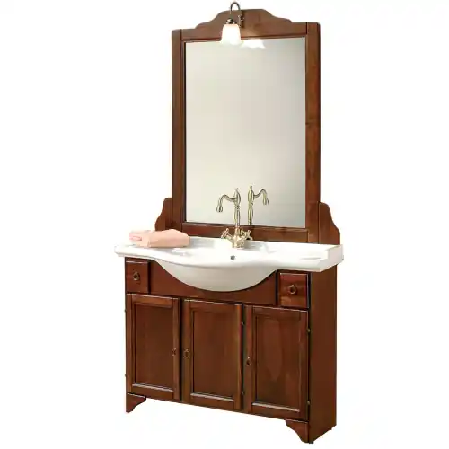 mobile per arredo bagno Grazia 105 in arte povera completo lavabo e specchio Laatste Versie