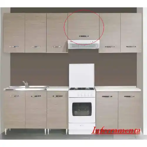 Mobile sopracappa kit pensile per cucina componibile finiture olmo Beste Prijs