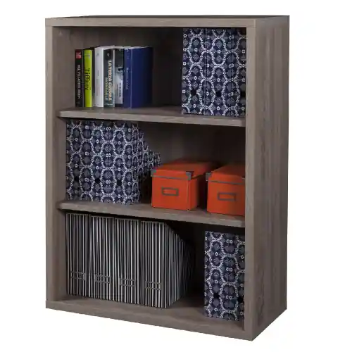 Modulo libreria linea Disegno Art. LB4800 K511 2 ripiani cm 82x36x112h in truciolare rivestito in melaminico rovere tartufo Direct Verzonden