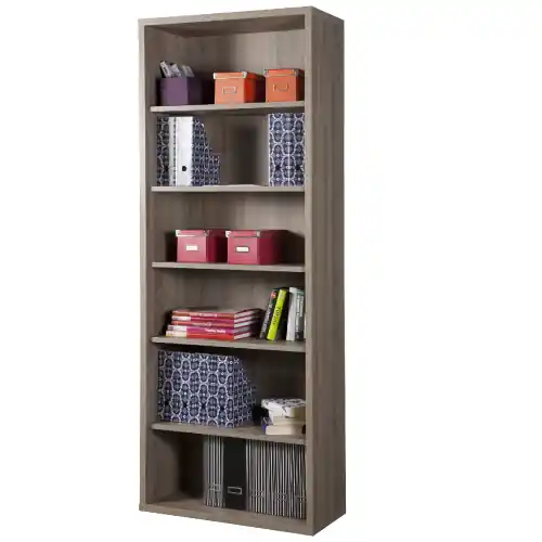 Gecertificeerd Modulo libreria linea Disegno Art. LB4801 K511 5 ripiani cm 82x36x217h in truciolare rivestito in melaminico rovere tartufo