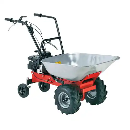 Motocarriola Eurosystems a quattro tempi Carry 450 1,87 kW 123 cc vasca zincata 1 velocità + retromarcia e ruote motrici pneumatiche Premium