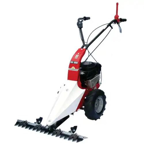 Hoge Kwaliteit Motofalciatrice barra falciante Eurosystems a quattro tempi M85 / OHV 160 2,7 kW 139 cc larghezza taglio 87 cm ruote motrici pneumatiche