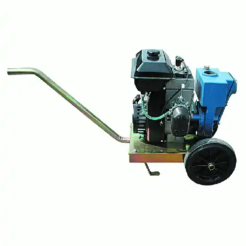 motopompa autodescante con carrello per irrigazione motore a scoppio 4 hp Snelle Levering