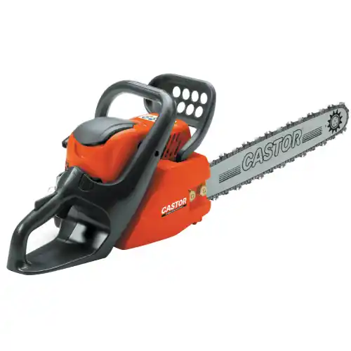 Motosega Castor CP 45 1,8 kW 45,2 cc due tempi antivibrante potatore barra 45 cm e accensione elettronica Gratis Retour