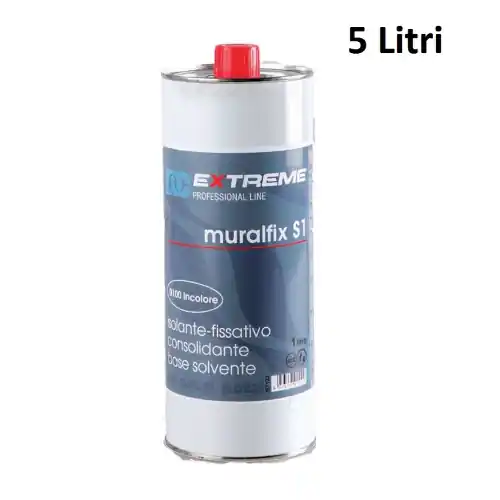 Muralfix s1 incolore fissativo isolante consolidante al solvente 5 lt a base di resine acriliche Seizoensaanbieding
