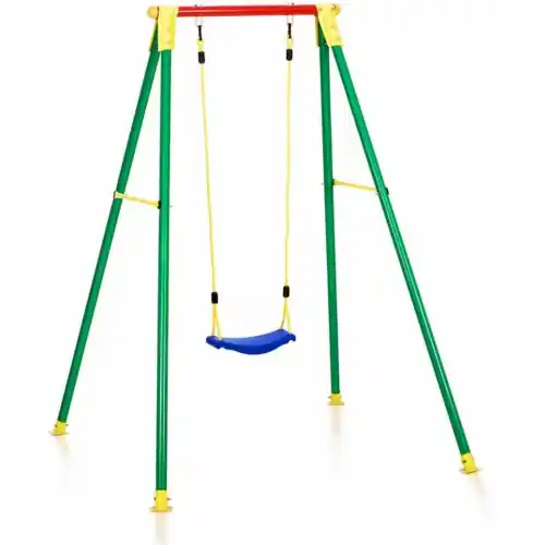 Meest Verkocht My Garden Kiko 1 Altalena ad 1 posto150x165xH206 cm in acciaio per bambini giostre da giardino e aree giochi