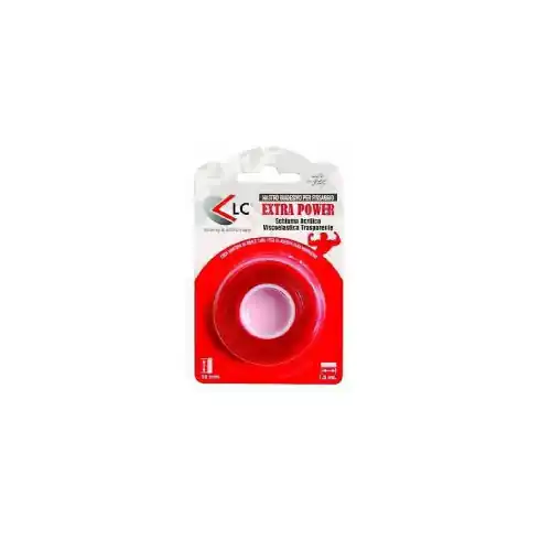 Nastro biadesivo 19x1,5 mt trasparente extra power made in italy per fissaggi verticali con elevata coesione Exclusieve Aanbieding