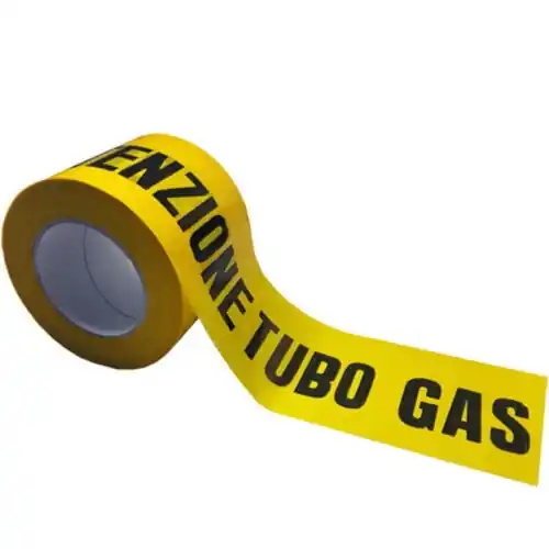 Hete Deal Nastro segnaletico per gas cm.10x200 mt in polietilene riciclabile