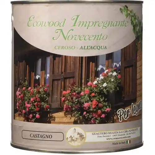 Novecento ecowood impregnante ceroso all‘acqua castagno ml 750 protettivo anti muffe e funghi Alleen Vandaag