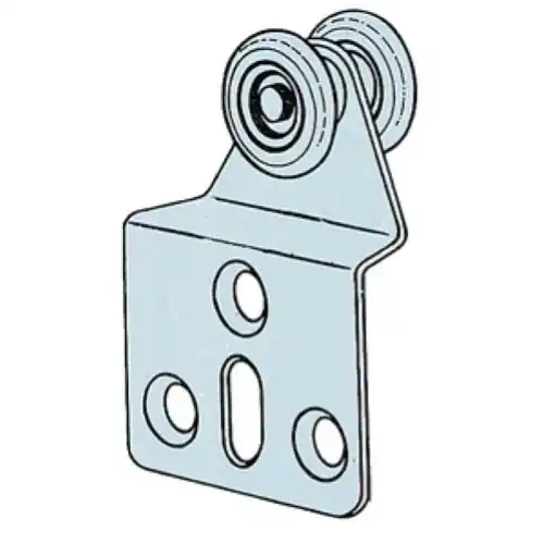 Omge cf 4 pz di carrelli a 2 ruote in nylon per porte scorrevoli Ø 15 mm Exclusieve Aanbieding