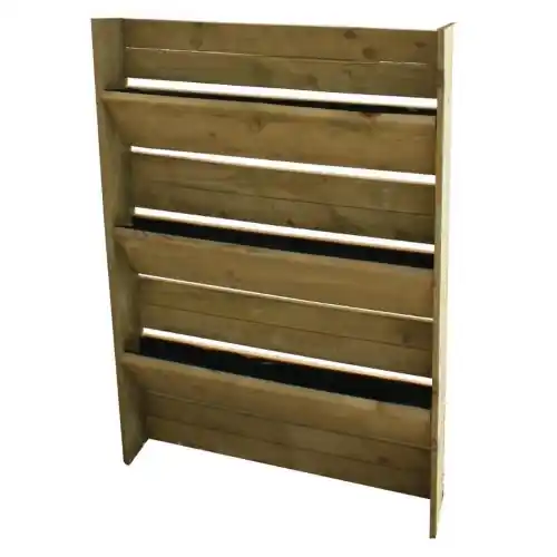 Orto pensile a parete 3 scomparti in legno impregnato cm 80x17x120 fioriera per piante e fiori da giardino esterno Beperkt Aanbod