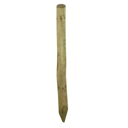 Weekendaanbieding Palo tondo a punta in legno di pino impregnato Ø 6x200 cm paletto per giardino esterno