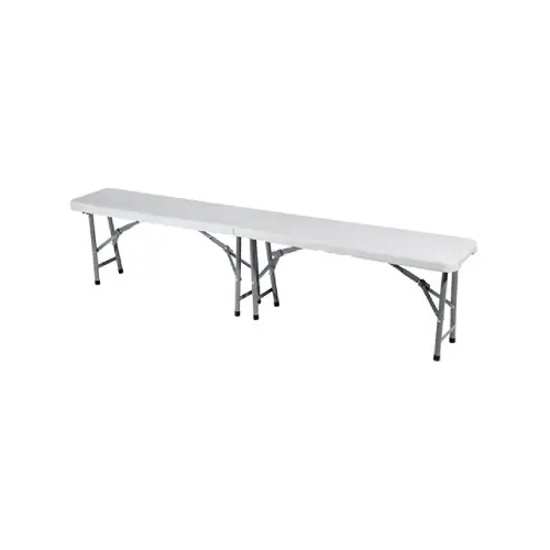 Korting Panca panchina pieghevole Catering cm183x28x44h bianca 200 kg di portata per pic nic giardino