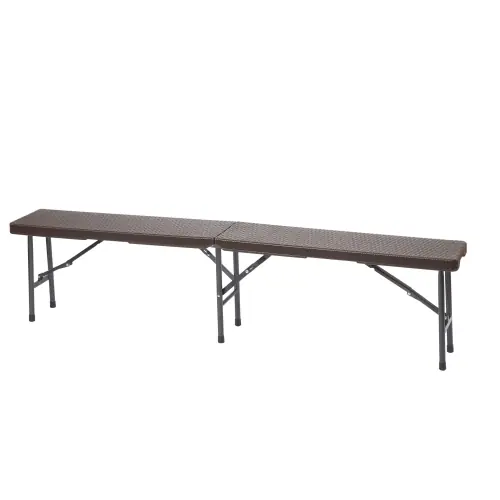 Panca pieghevole Catering cm 183X2844h marrone 200 kg di portata per esterno pic nic Favoriet