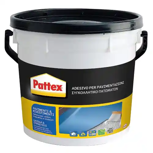 Superprijs Pattex colla adesivo per pavimenti e rivestimenti 5 kg tipo acrilico per incollare sia supporti assorbenti che non resa 250-300 g/mq