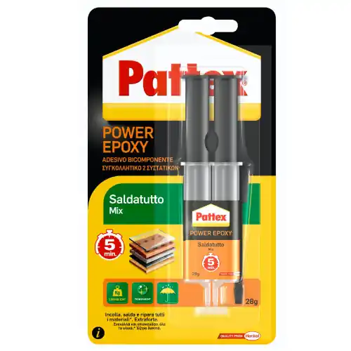 Weekendaanbieding Pattex saldatutto mix siringa da 28 gr adesivo bicomponente a rapido indurimento per porcellana vetro