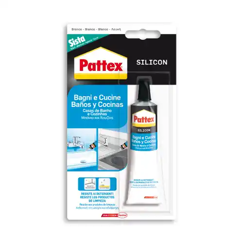 Gecertificeerd Pattex Sista silicone bianco acetico 50 ml collante sanitari bagni cucine