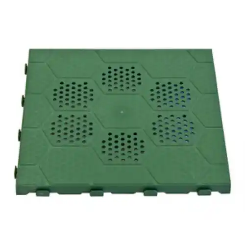 Pavimento E40 piastrella verde in polipropilene cm 39x39x2,5 per uso esterno giardino campeggi con incastri per giunzione Rechtstreeks Van De Fabrikant