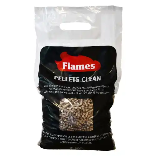 Koop Vandaag Pellet pulisci stufa Flames sacco da 2 kg per la pulizia e la manutenzione di stufe a pellet