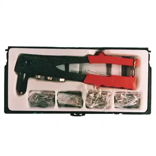 Aanbieding Pinza rivettatrice manuale in alluminio con 4 testine 60 rivetti in scatola