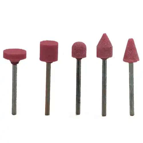 Poggi 398.00 cf 5 mole molette abrasive al corindone rosa gambo Ø 3 mm Finale Uitverkoop