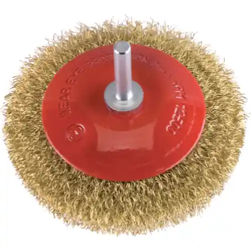 Snelle Levering Poggi 466.00 spazzola circolare conica Ø 90 mm fili in acciaio gambo 6 mm