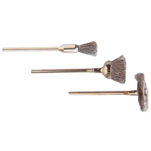 Direct Beschikbaar Poggi 476.00 set 3 mini spazzole gambo Ø 2,35 mm fili in acciaio spazzola