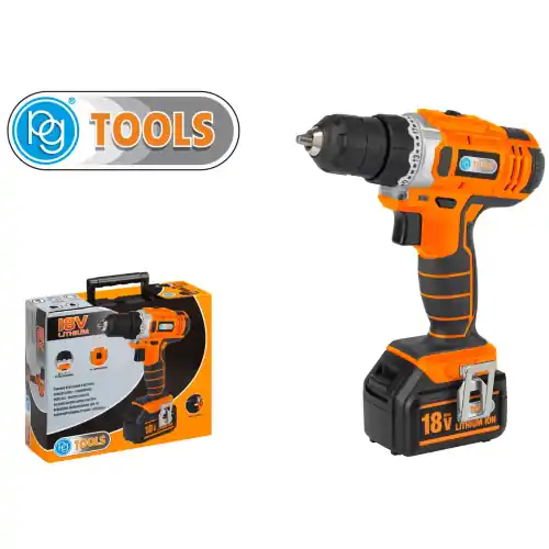Koop Vandaag Poggi art.PG19V trapano avvitatore a batteria litio 18V in valigetta con 13 accessori