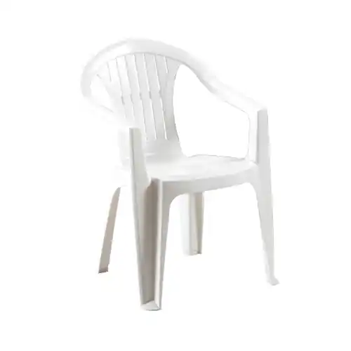 Exclusieve Aanbieding Poltrona in resina antiurto bianca 56x56x79 cm sedia da giardino esterno