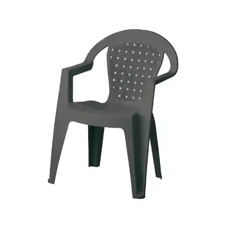 Uitverkoop Poltrona Norma antiscivolo in resina antiurto 56x45x80 cm antracite da giardino esterno