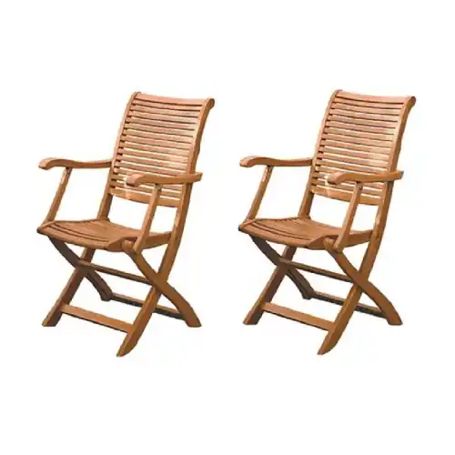 Fabrieksprijs Poltrona Riviera pieghevole 63x50x95 cm in legno con finitura ad olio 2 pezzi sedia da giardino esterno