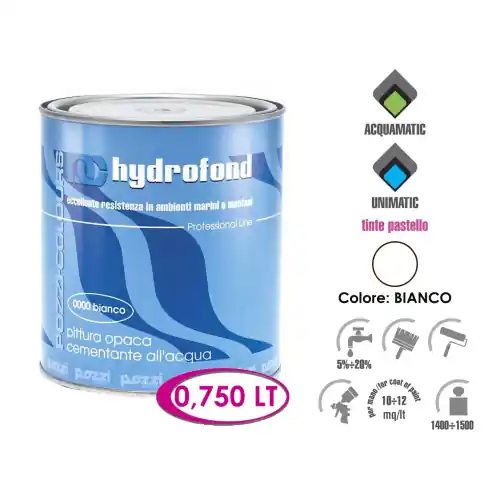 Pozzi 750 ml Hydrofond smalto pittura bianca opaca di fondo antiruggine cementate all‘acqua per legno ferro muro Uitverkoop