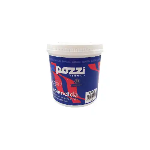 Pozzi Colours Splendida idropittura bianca superlavabile 0.750 lt acril-poliuretanica per interni Premium