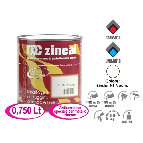 Pozzi Zincal 750 ml gel smalto fondo aggrappante antiruggine per lamiere zincate ferro zincato non colante Laatste Versie