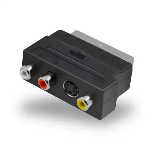 Dagaanbieding Presa adattatore scart 3 rca computer plug con interruttore in/out