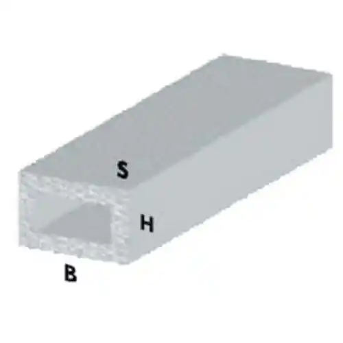 Superprijs profilo rettangolare cm 200 h argento 30x15x1 mm alluminio asta barra