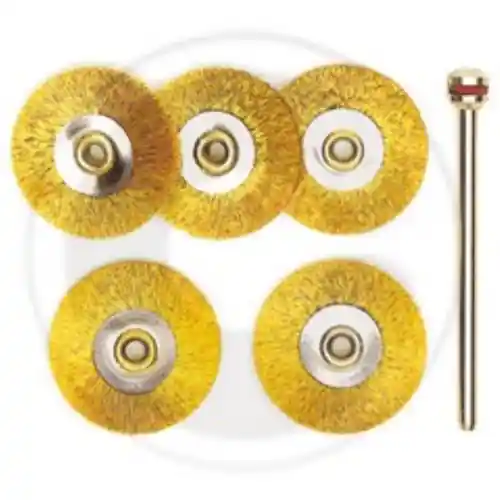 Lage Kosten PROXXON 28962 5 SPAZZOLE IN OTTONE MM. 22 + CODOLO PER OTTONE RAME PIETRE